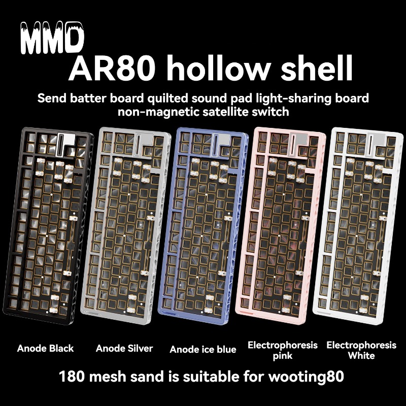 Gaming Keyboard Magnetic Switches - Obudowa klawiatury Wooting 80HE z aluminium,