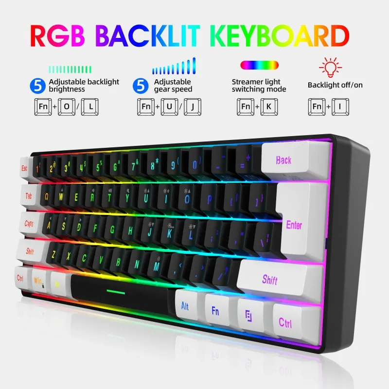 Zestaw Klawiatura i Mysz 60% d – Gaming Keyboard And Mouse Mobile recenzja i cena