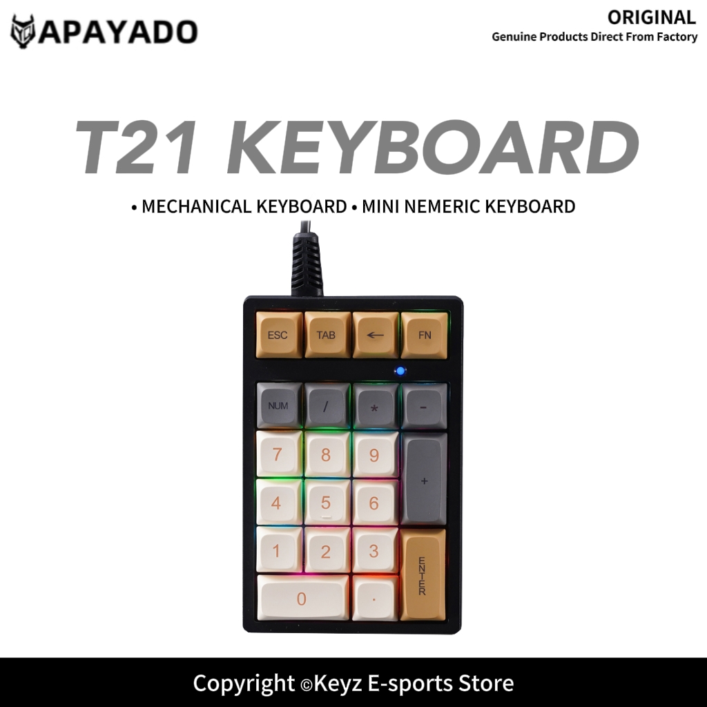 Klawiatura numeryczna T21 Mini – Keyboard Gaming Blue Switch recenzja i cena