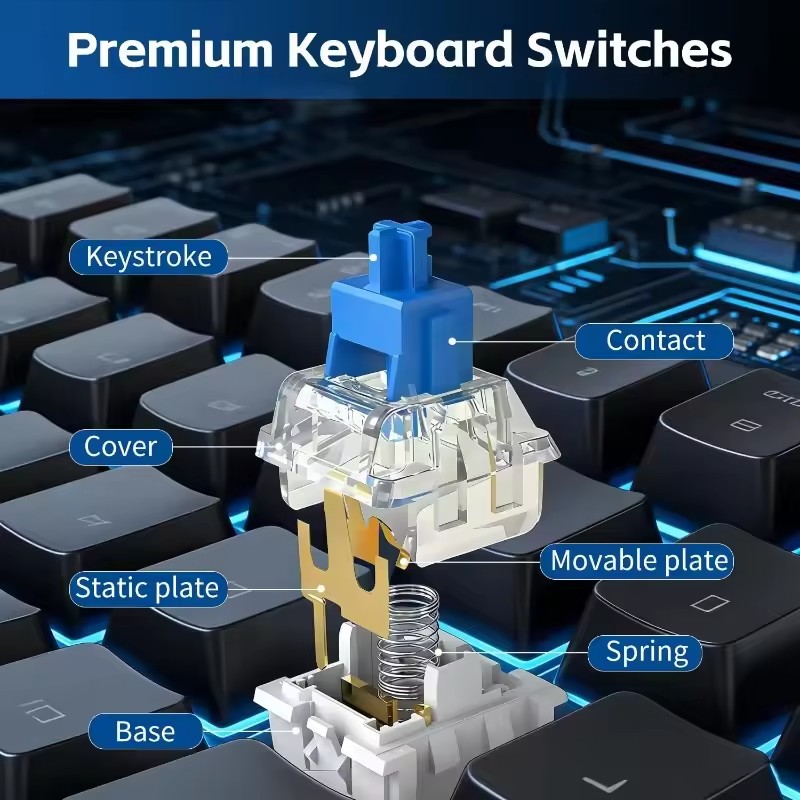 10/30 szt. 3-pinowe zamienniki – Keyboard Gaming Blue Switch recenzja i cena